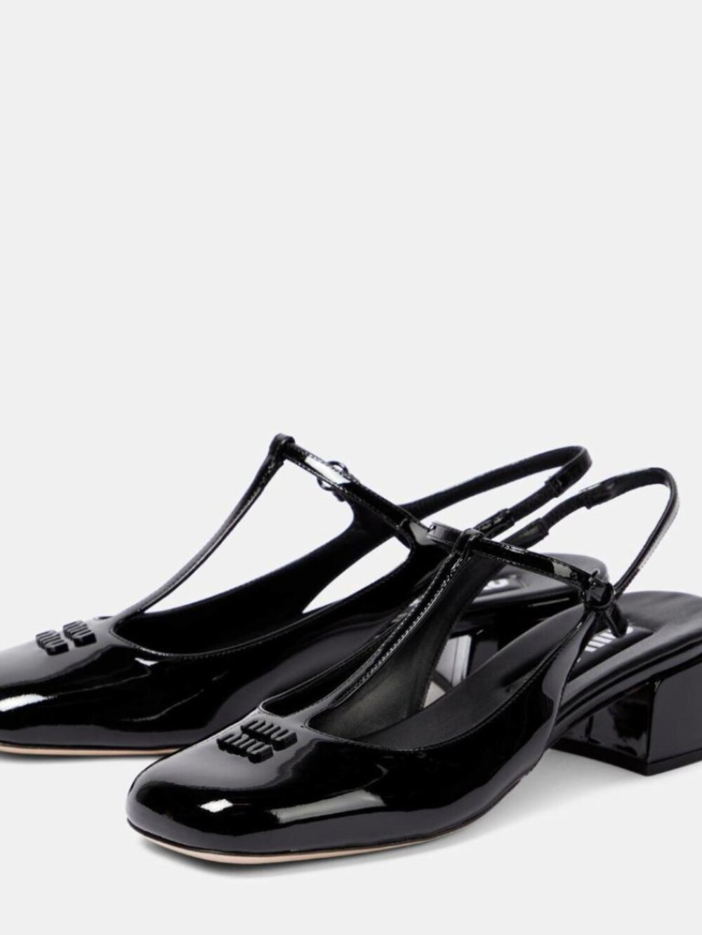 Miu Miu Patent Leather T-Strap Pumps size 41